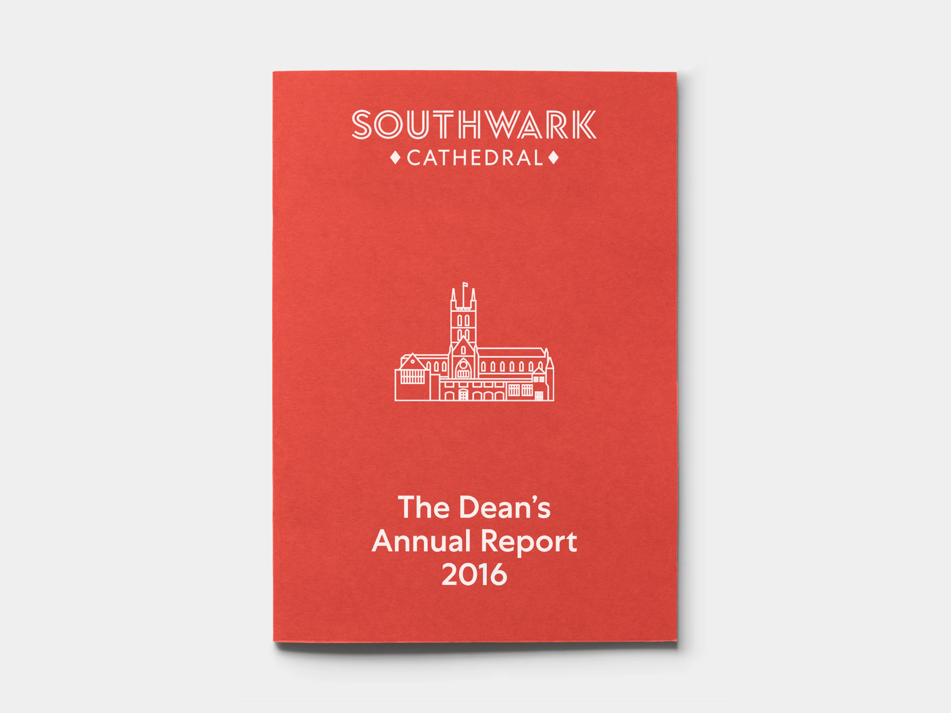 Cover of the 2016 annual report for Southwark Cathedral.
