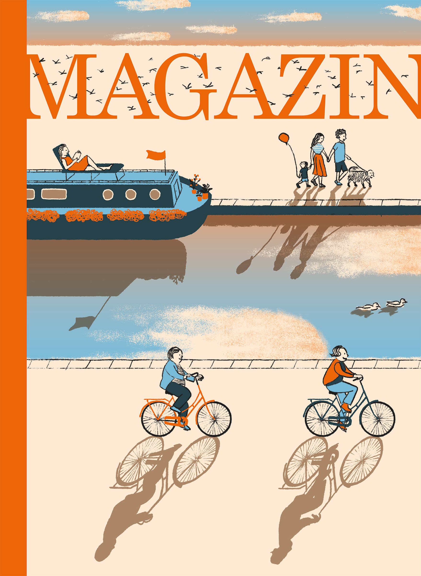 Mock-up of the illustration in the context of a magazine cover